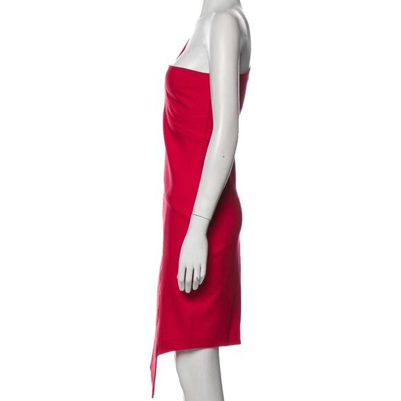 HANEY for FWRD Margot Dress Asymmetric One-Shoulder Size 4 in Red NWT - Picture 8 of 16